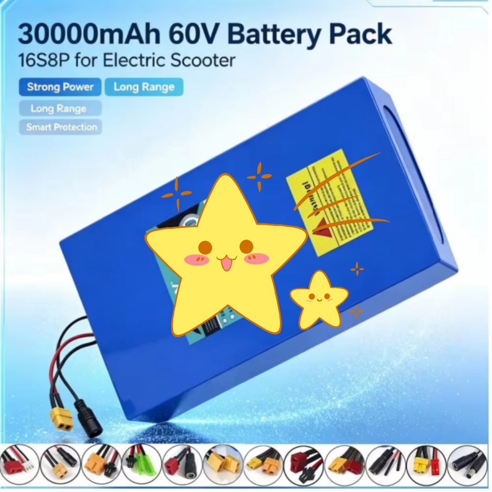 60V 30Ah Electric Scooter Battery - Batería de litio 18650 de alta