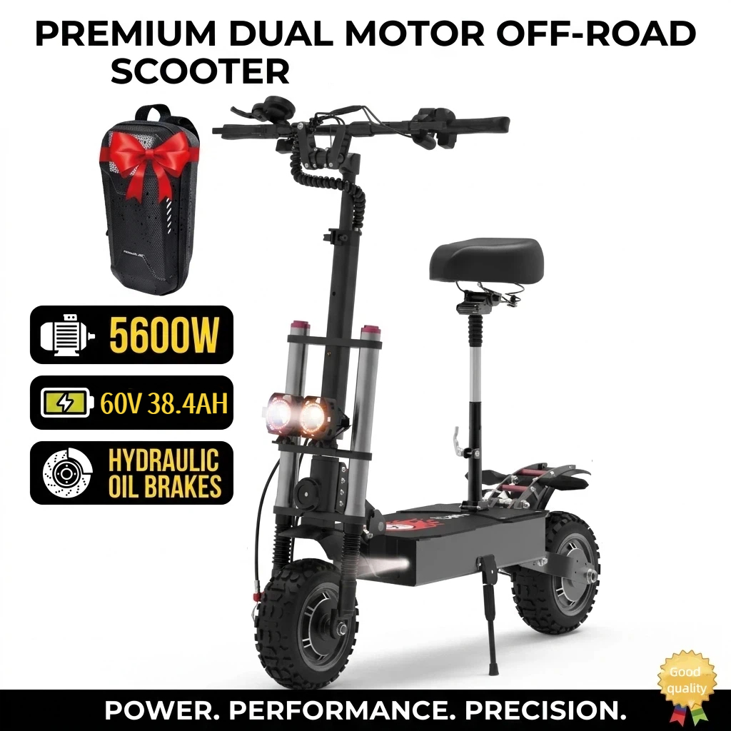 Patinete Eléctrico para Adulto - 60V 5600W Dual Motor Electric Scooter reseña y precio